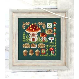 Kryželio siuvinėjimo rinkinys "Mini Sampler. Musmirės namelis" SNV-944