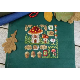 Cross stitch kit "Mini Sampler. Fly Agaric House" SNV-944