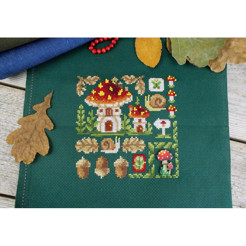 Kreuzstich-Set "Mini Sampler. Fliegenpilzhaus" SNV-944