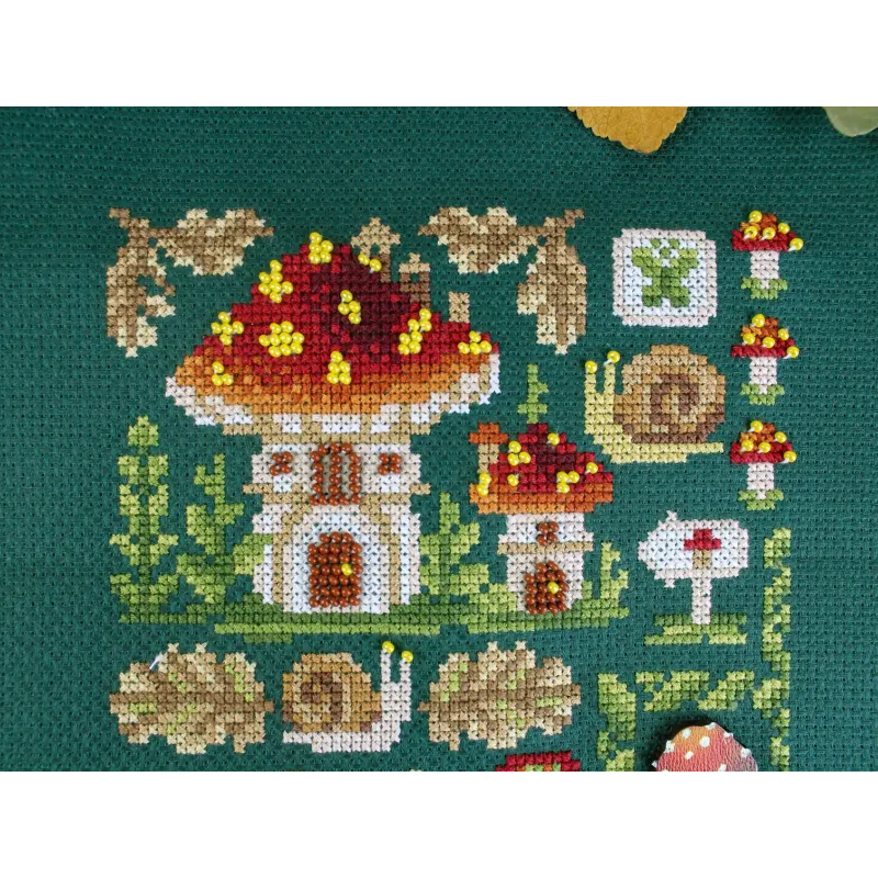 Kreuzstich-Set "Mini Sampler. Fliegenpilzhaus" SNV-944