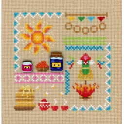 Cross stitch kit "Mini Sampler. Pancake Week" SNV-943