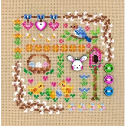 Kryželiu siuvinėjimo rinkinys "Mini Sampler. Velykų magija" SNV-941