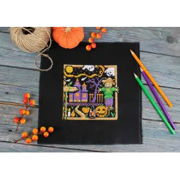 Kryželiu siuvinėjimo rinkinys "Mini Sampler. Halloween" SNV-940