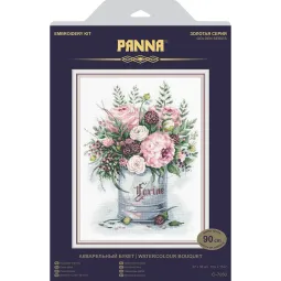 Набор для вышивания крестиком PANNA "Букет акварелью" PC-7050