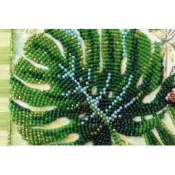 Mittelgroßer Perlenstickerei-Set - Monster (Blumen) 20x20 cm AAMB-028