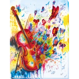 Haupt Stickpackung mit Perlen – Klangfunken (Musikalische Darstellung) 30x40 cm AAB-629