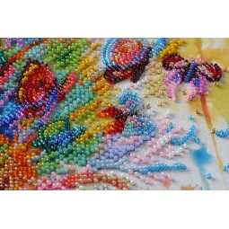 Pagrindinis rinkinys siuvinėjimui karoliukais - Garso kibirkštys (Muzikinis ekranas) 30x40 cm AAB-629