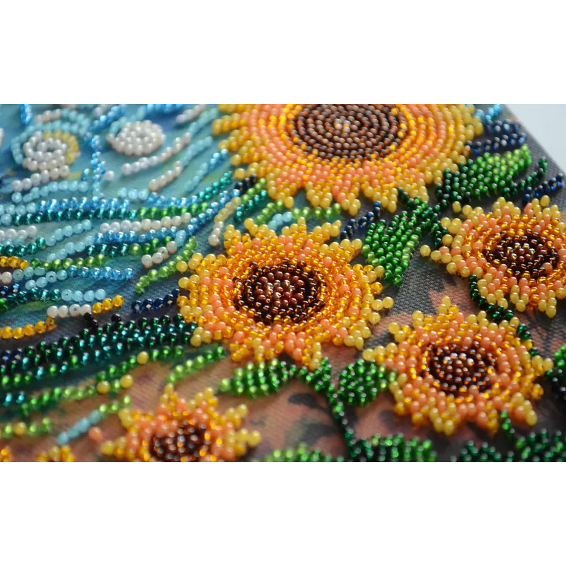 Kit de broderie de perles de taille moyenne - Tournesols dans l'étreinte de la nuit (Deco Scenes) 20x20 cm AAMB-111