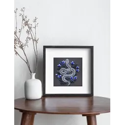 Mini kit de broderie de perles - Serpentine argentée (Scènes Déco) 15x15 cm AAM-255