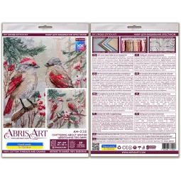 Siuvinėjimo kryželiu rinkiniai - Kleketas apie žiemą (Dekoro scenos) 25x25 cm AAH-238