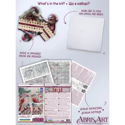 Cross-stitch kits - Chittering about winter (Deco Scenes) 25x25 cm AAH-238