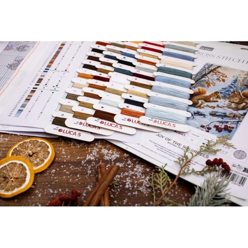 Kreuzstich-Set "Freude der Eichhörnchen" 21x32cm SBU5064