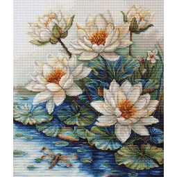 Cross Stitch Kit "Lake With Water Lilies" 25x30cm SB7039