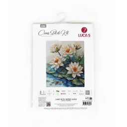 Siuvinėjimo kryželiu rinkinys "Ežeras su vandens lelijomis" 25x30cm SB7039