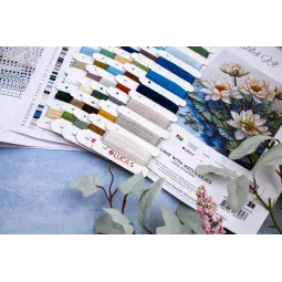 Kreuzstich-Set "See mit Seerosen" 25x30cm SB7039