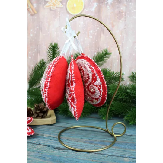 (S) Kit point de croix "Motifs givrés. Boule" ST-1094