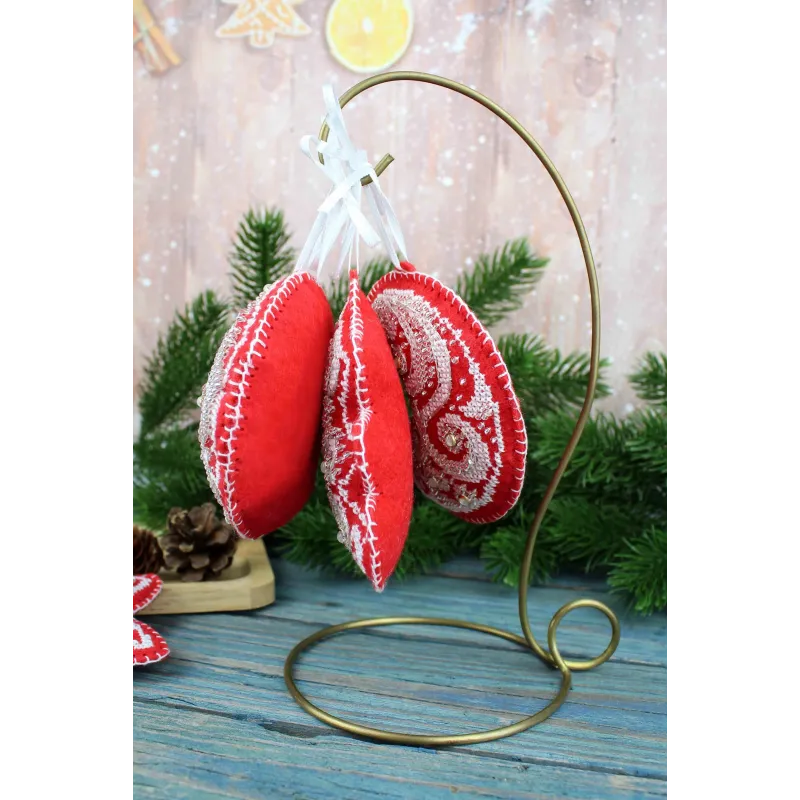 (S) Kit point de croix "Motifs givrés. Boule" ST-1094