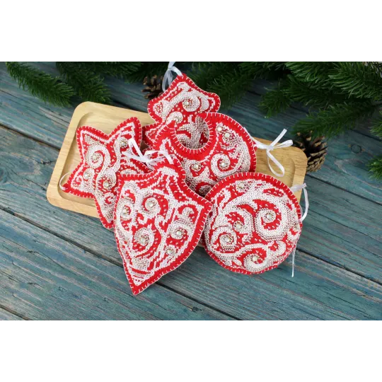 Kit de point de croix "Motifs givrés. Lampe de poche" ST-1093