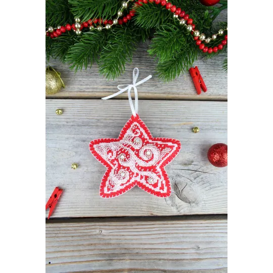 (S) Kit de point de croix "Motifs de givre. Petite Étoile" ST-1092