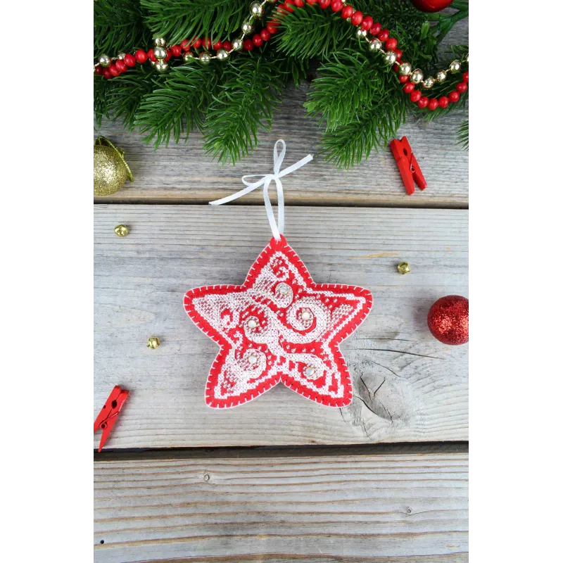 (S) Kit de point de croix "Motifs de givre. Petite Étoile" ST-1092