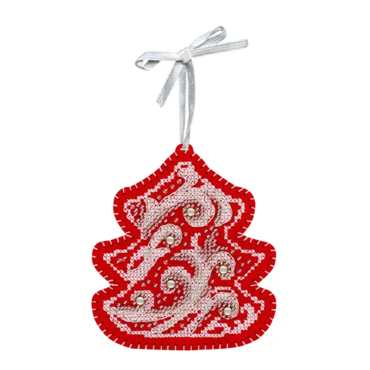 (S) Kit de point de croix "Motifs givrés. Sapin de Noël" ST-1091