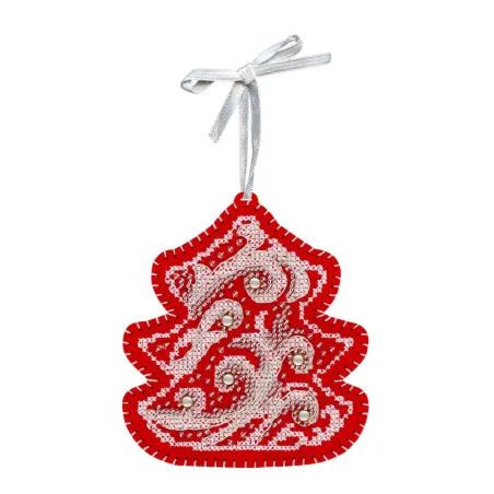 (S) Kit de point de croix "Motifs givrés. Sapin de Noël" ST-1091