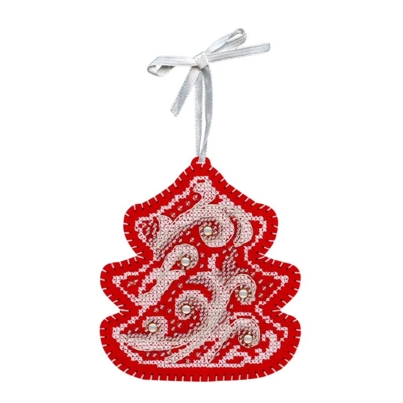 (S) Kit de point de croix "Motifs givrés. Sapin de Noël" ST-1091