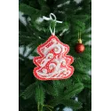 (S) Kit de point de croix "Motifs givrés. Sapin de Noël" ST-1091
