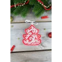 (S) Kit de point de croix "Motifs givrés. Sapin de Noël" ST-1091