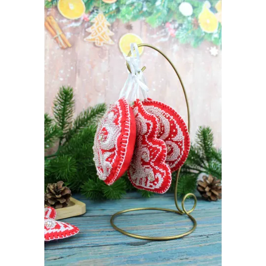 (S) Kit de point de croix "Motifs givrés. Sapin de Noël" ST-1091