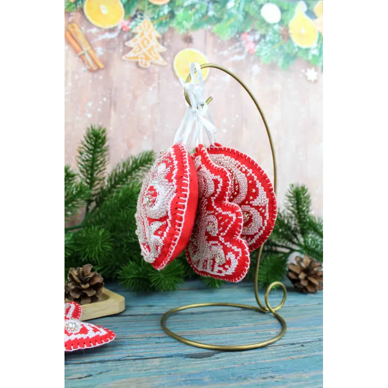 (S) Kit de point de croix "Motifs givrés. Sapin de Noël" ST-1091