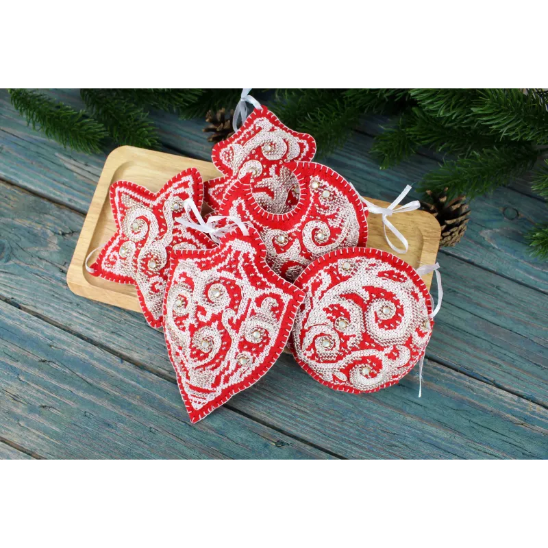Kit de point de croix « Motifs de givre. Sapin de Noël » ST-1091