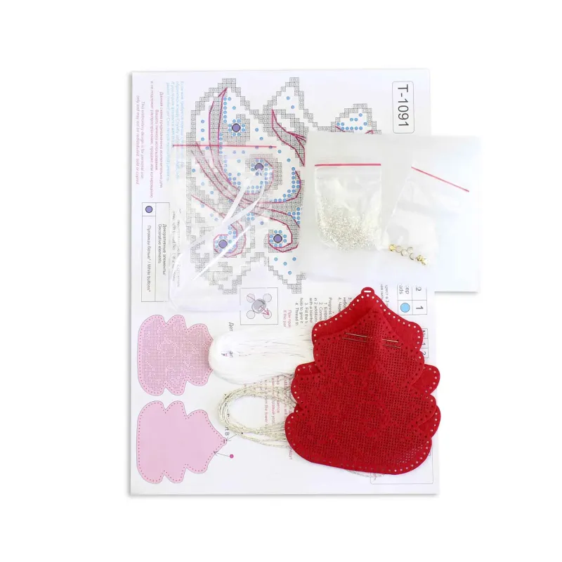 (S) Kit de point de croix "Motifs givrés. Sapin de Noël" ST-1091