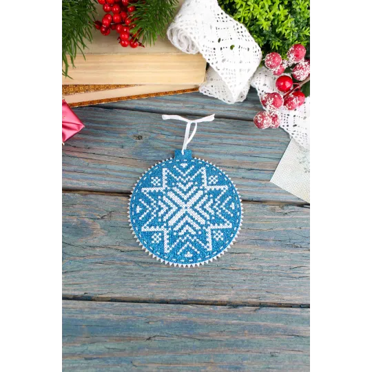 (S) Kit de point de croix "Motif neige" ST-1083