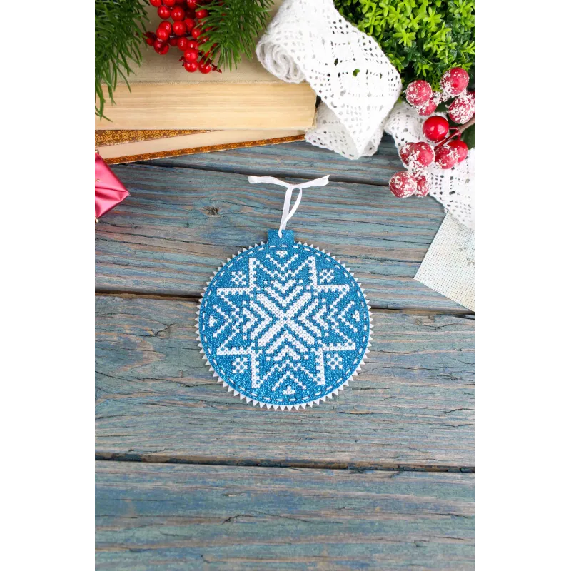 (S) Kit de point de croix "Motif neige" ST-1083