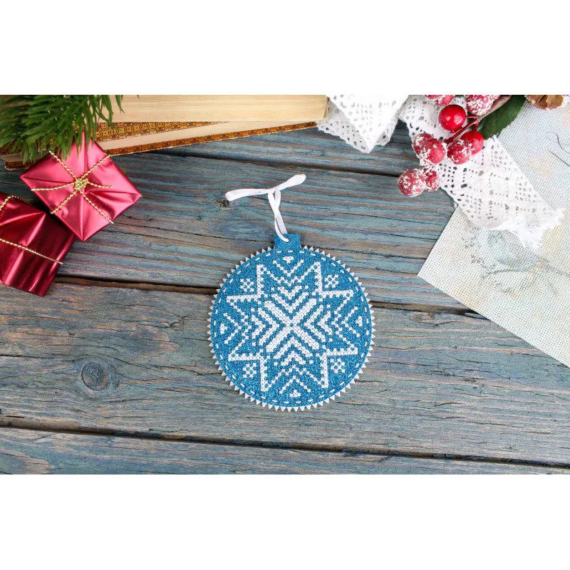 (S) Kit de point de croix "Motif neige" ST-1083