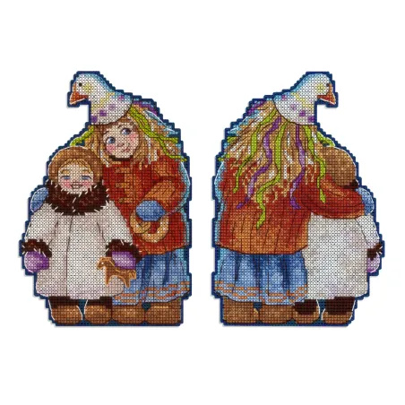 Набор для вышивания крестиком "Рождественские колядки. Дети" SR-967