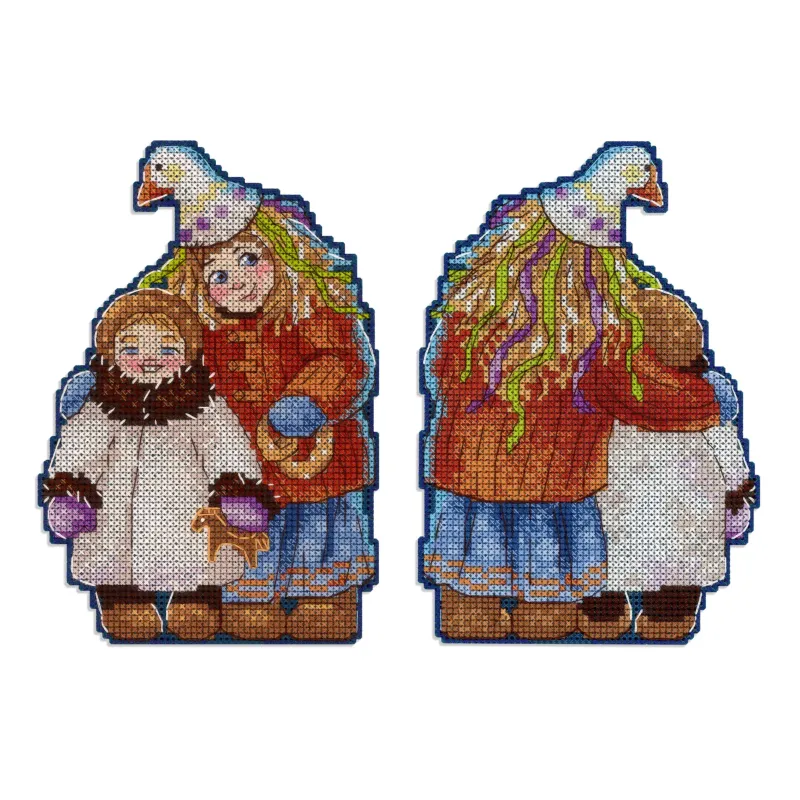 Набор для вышивания крестиком "Рождественские колядки. Дети" SR-967