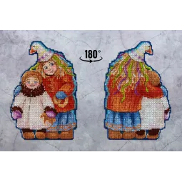 Набор для вышивания крестиком "Рождественские колядки. Дети" SR-967