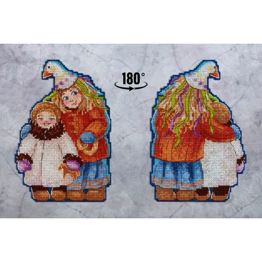 Набор для вышивания крестиком "Рождественские колядки. Дети" SR-967