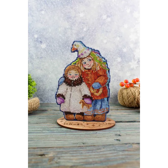 Набор для вышивания крестиком "Рождественские колядки. Дети" SR-967