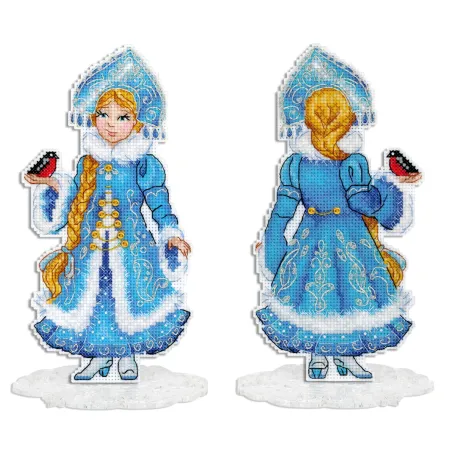 Kreuzstich-Set "Schneefrau mit Ständer" SR-944