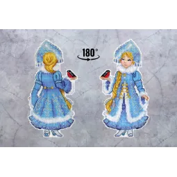 Cross stitch kit "Snow Maiden, with stand" SR-944