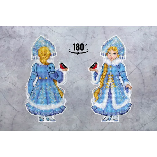 Kreuzstich-Set "Schneefrau mit Ständer" SR-944