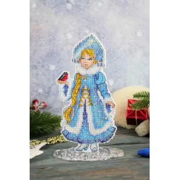 Набор для вышивания крестом "Снегурочка со подставкой" SR-944