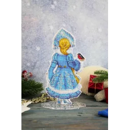 Cross stitch kit "Snow Maiden, with stand" SR-944
