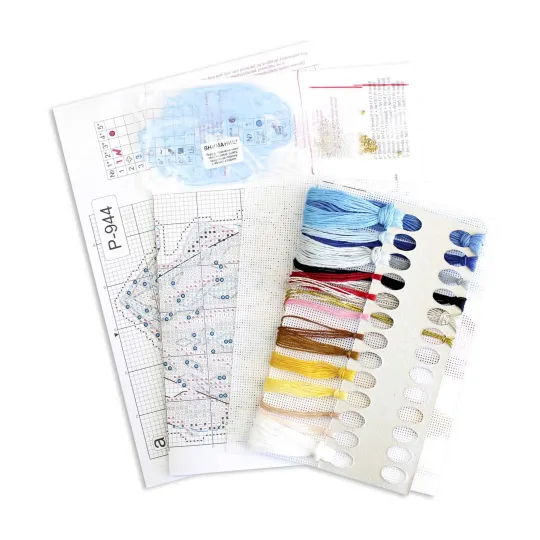Kreuzstich-Set "Schneefrau mit Ständer" SR-944
