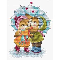 Kit de point de croix « Sous le parapluie » SM-778