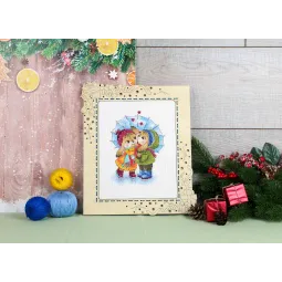 Набор для вышивания крестиком "Под зонтиком" SM-778