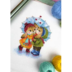 Набор для вышивания крестиком "Под зонтиком" SM-778